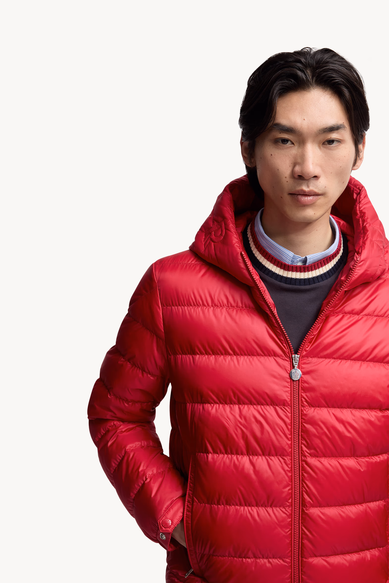 Najan Hooded Short Down Jacket Men Red Moncler 6